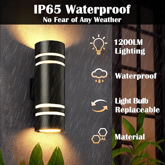 wowlite Outdoor Wall Lights for House, Remote Control Smart RGBCW Up and Down - Image 9