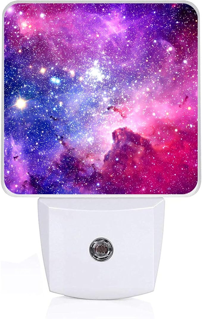 Purple Galaxy Space Night Light, Plug-into Nightlight White LED Lamp, Energy by Unknown