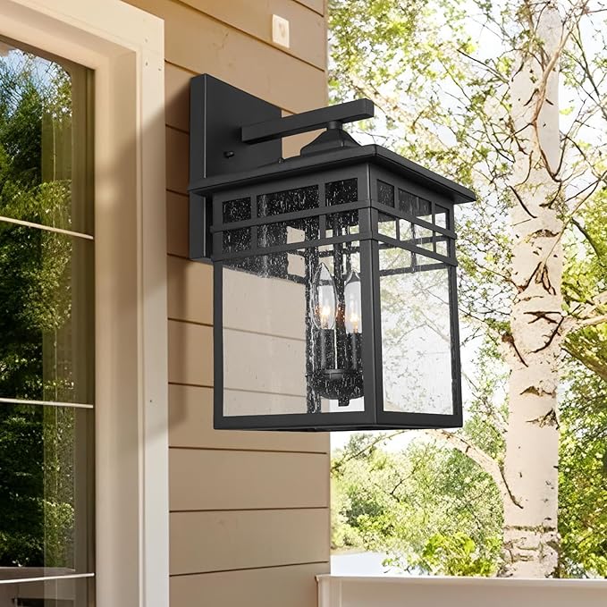Outdoor Light Fixture Wall Mount, Large Waterproof Outdoor Square Wall Lantern - Image 5