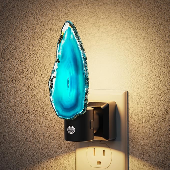 JandCase Night Lights Plug into Wall: Agate Night Light, Dimmable Night Light by JandCase