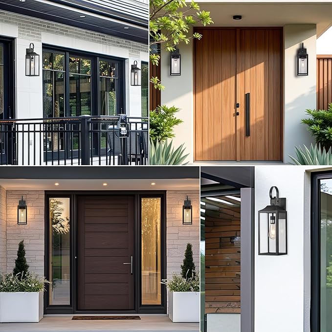 19" Large Outdoor Light Fixture 2 Pack, Porch Lights Sconce Exterior Lighting - Image 7