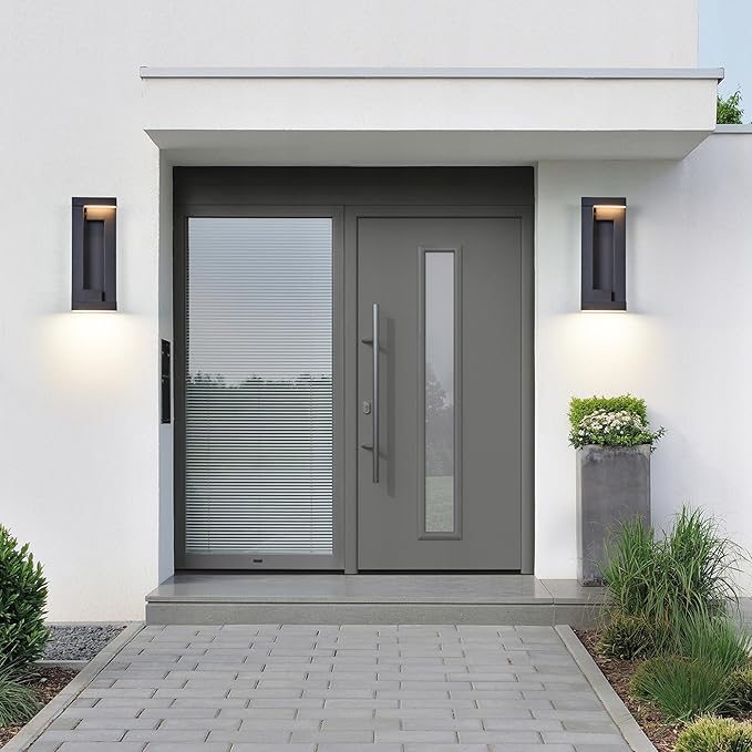 Modern Outdoor Wall Light, Integrated LED 24W 2200LM 3000K, Porch & Patio Lights - Image 5
