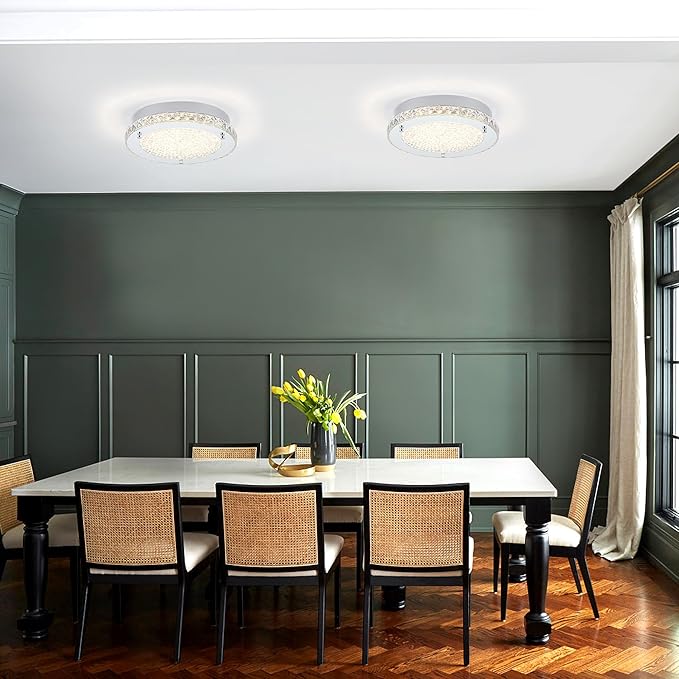 Modern Crystal Flush Mount LED Ceiling Light - Image 9