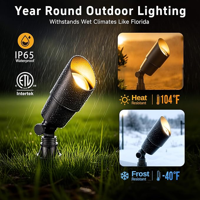 Gardenreet LED Low Voltage Spotlight - 12V AC/DC Black Outdoor Light Fixture - Image 4