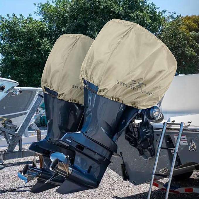 Explore Land Waterproof 600D Heavy Duty Outboard Motor Cover - Image 6