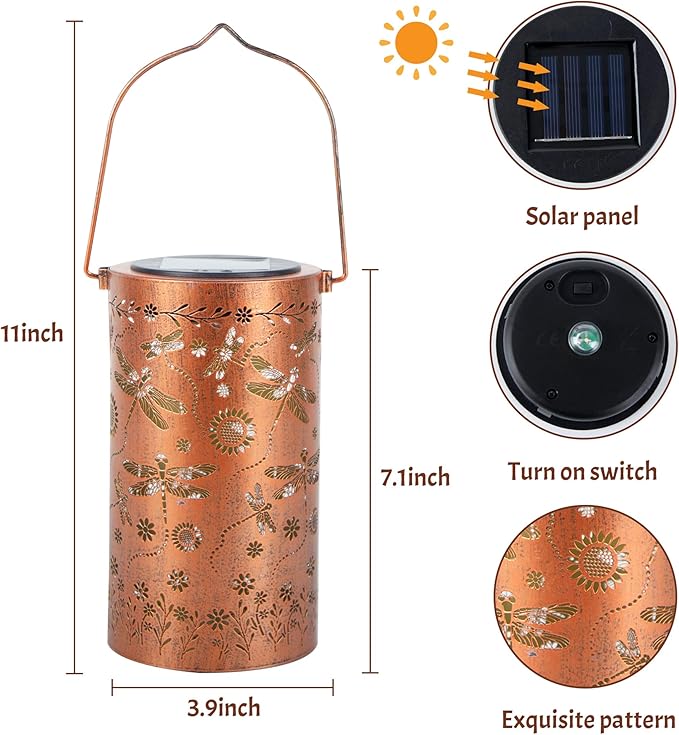 Dragonfly Flower Solar Lanterns Outdoor Waterproof, Birthday Gifts - Image 5