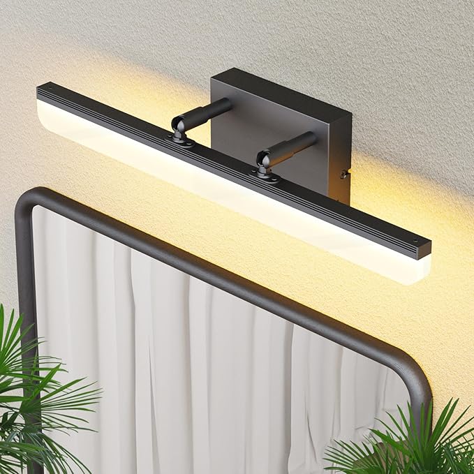 15.7" Black LED Bathroom Vanity Light 5CCT–Dimmable Wall Mount Fixture by KELIDENLighting