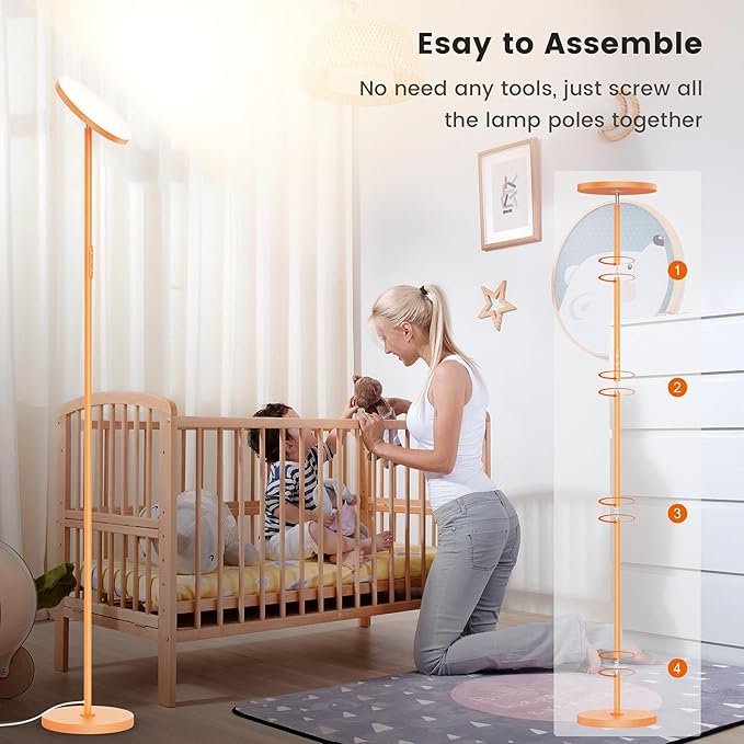 Floor Lamp, Bright 36W 3500LM Standing Lamp - Image 5