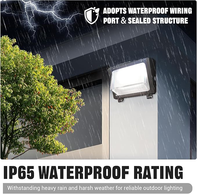 150W LED Wall Pack with Photocell Dusk to Dawn 5000K Waterproof Commercial - Image 2