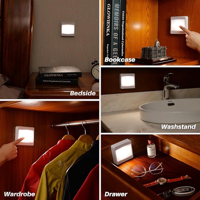 STAR-SPANGLED 3 Pack 3.7” Dimmable Push Tap Lights, Stick on LED Touch Lights - Image 4