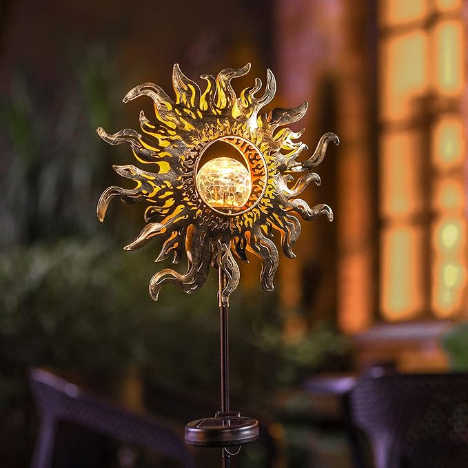 Solar Lights Outdoor Garden Decor Solar Powered Sun Lantern - Image 4