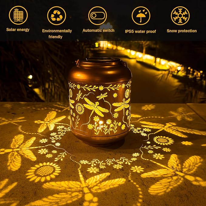 Solar Lanterns Outdoor Waterproof, Dragonfly Gifts - Image 3
