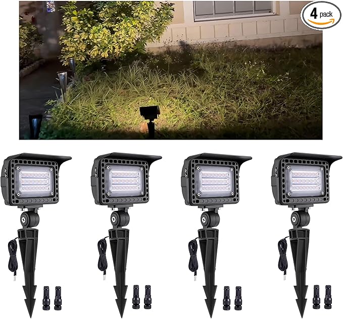 Gardenreet Low Voltage Flood Lights - 12W LED Wall Wash Landscape Lights by Gardenreet