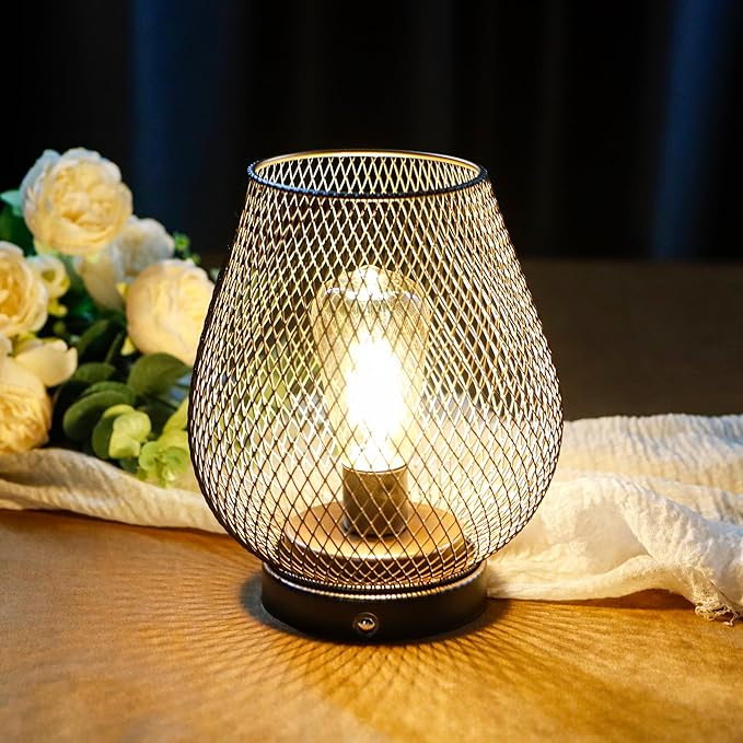 JHY DESIGN Dimmable Touch Bedside Table Lamp Rechargeable Battery Powered Lamp - Image 5