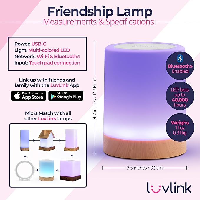 LuvLink Friendship Lamps No Subscription WiFi Touch Lamp - Image 3