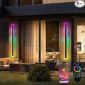 Outdoor RGB Long Wall Lights, 70.8inch 2 Pack RGB/Warm/White Dimmable Modern by LannlKer