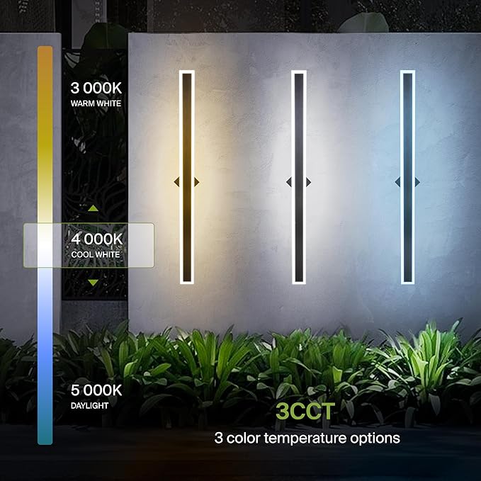 ASD LED 48" Long Wall Mount Light Fixture, Outdoor & Indoor Linear Sconce | 3CCT - Image 5