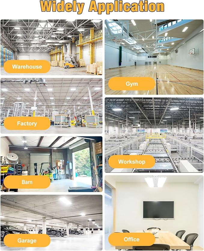 400W 4FT LED Linear High Bay Light, 60000LM Linear High Bay Shop Light - Image 5