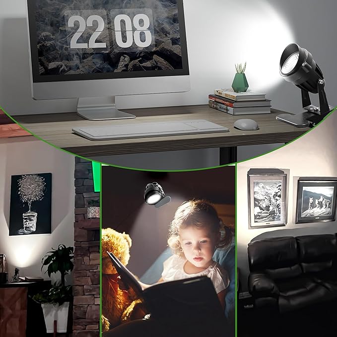 Spot Lights Clamp Indoor Spotlights, 7W Clip on Lights Daylight White Uplights - Image 5