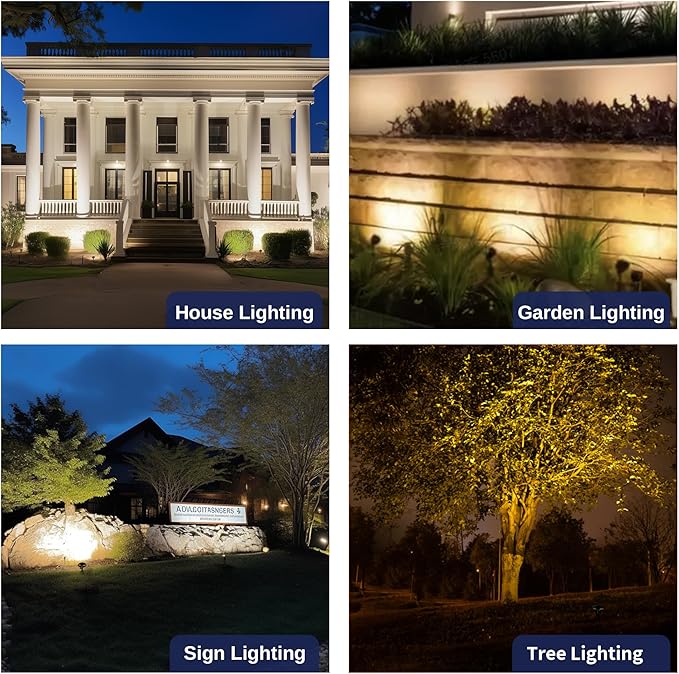 Gardenreet Low Voltage Wall Wash Lights - 12V Solid Brass LED Flood Lights - Image 5