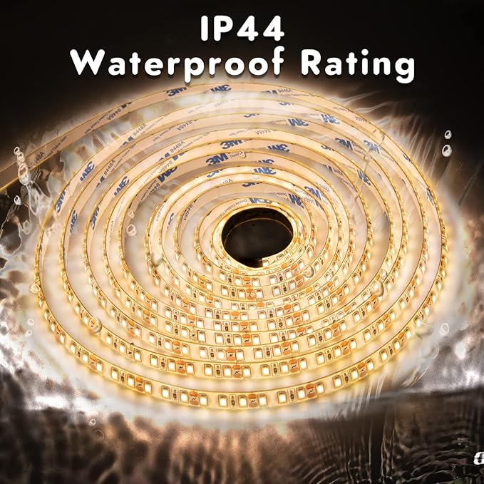White LED Strip Lights, Waterproof cuttable 1200 SMD 2835 LED Tape, 12V - Image 5