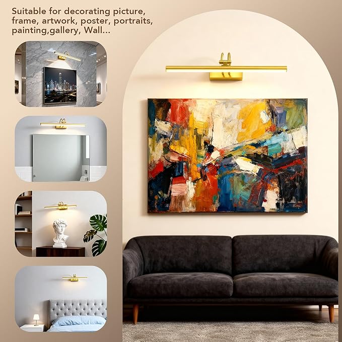 Picture Light, Picture Lights for Wall Cordless, Battery Wall Lights for - Image 3