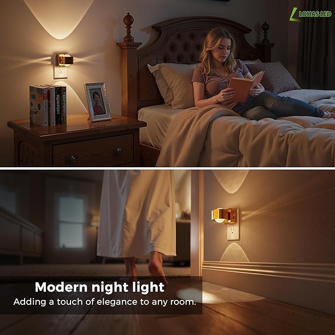 L LOHAS LED Night Light Projector, Night Lights Plug into Wall, Dusk to Dawn - Image 5