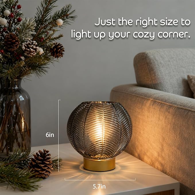 Battery Operated Lamp with Timer, Small Table Lamp Battery Powered, Cordless - Image 4