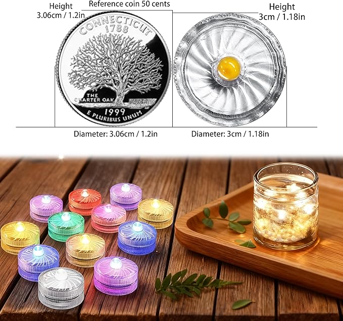 HL Submersible LED Light, Warm White Small LED Light, 100 Hours Waterproof - Image 3