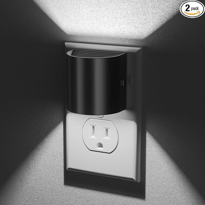 Night Light, Night Lights Plug into Wall, 2 Pack, Dim LED Nightlight by HaloNite