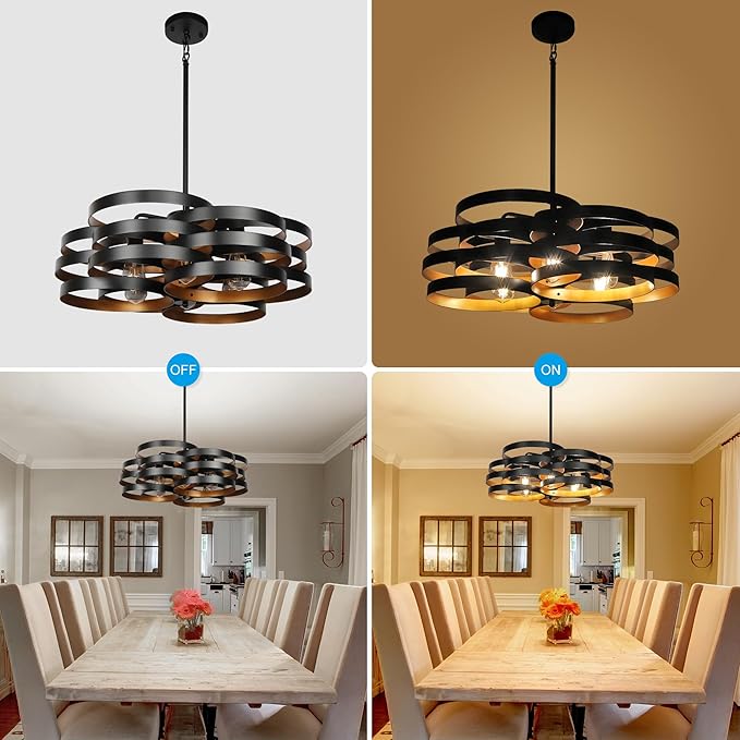 6-Light Modern Farmhouse Chandeliers - Image 5