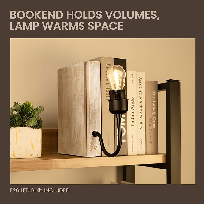 AELS Wooden Bookshelf Lamp - Image 3