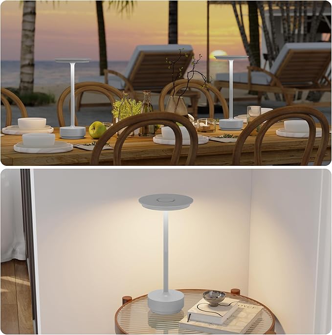 2 Pack Rechargeable Table Lamps Cordless, Portable 5000mAh Outdoor Table Light - Image 5