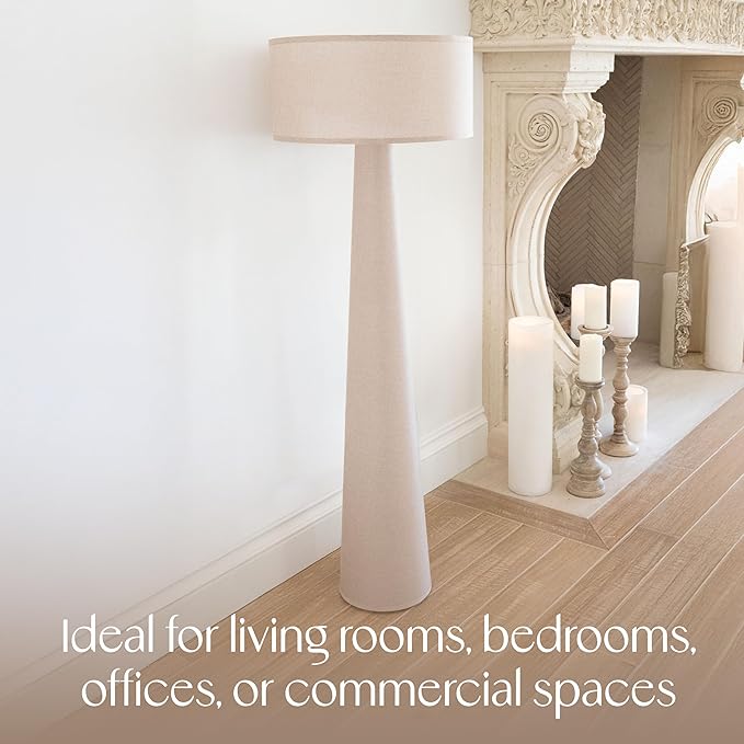 Floor Lamp - Branch and Wick – 59” Tall Standing Linen Lamp - Image 9