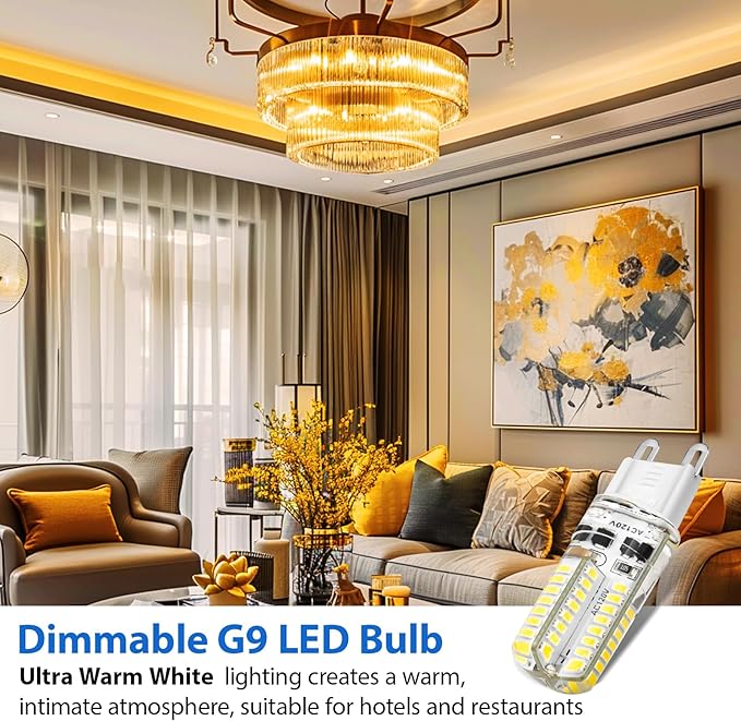 YGS-Tech G9 LED Bulb Dimmable, G9 Light Bulb, 2700K Ultra Warm White, G9 Base - Image 6