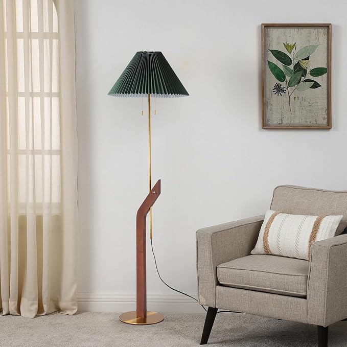 Floor Lamps for Living Room, Mid Century Modern Wood Floor Lamp, Height - Image 8