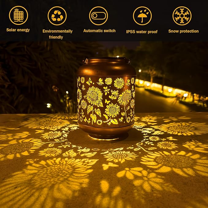 Solar Lanterns Outdoor Waterproof, Sunflower Gifts - Image 4