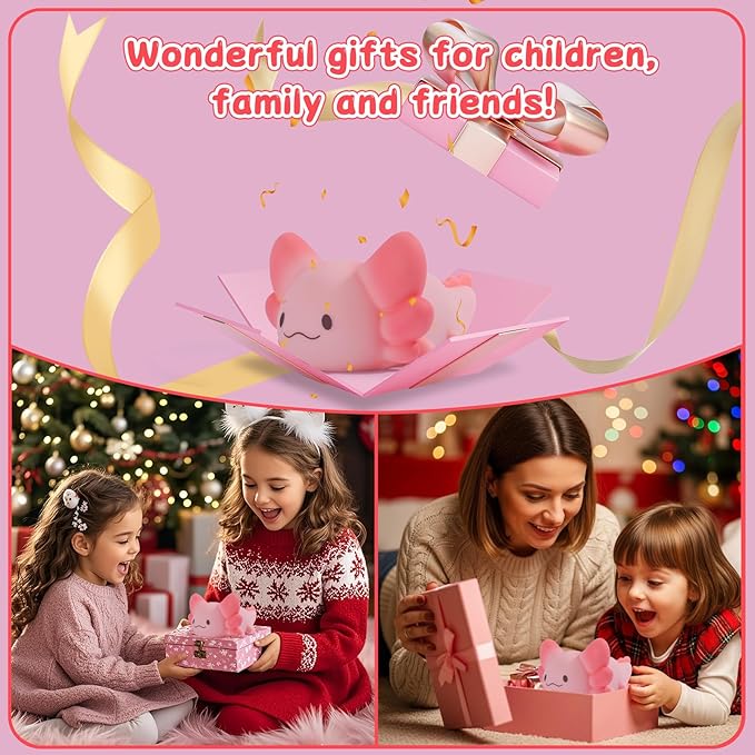 ZKLiLi Axolotl Kids Night Light, Squishy Cute Lamp Dimmable Childrens Night - Image 8