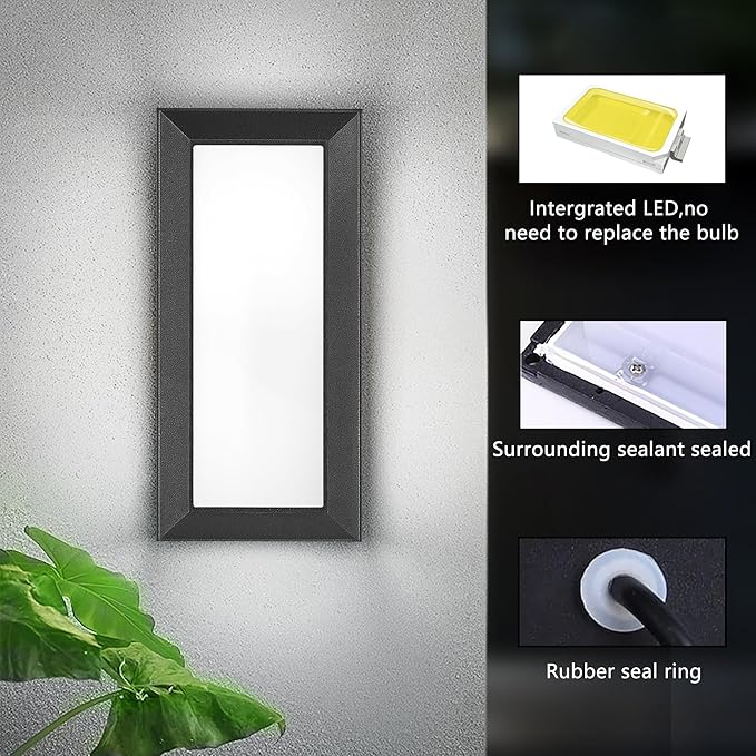 Outdoor Light Fixtures Wall Mount 2 Pack, 3 Colors & Dimmable, Exterior Wall - Image 5