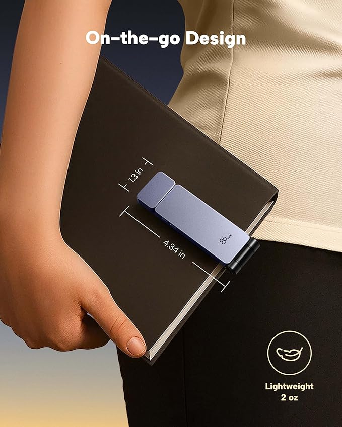 86lux Book Light, Rechargeable Clip-On LED Reading Light - Image 6