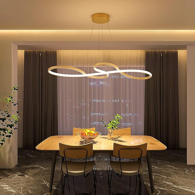 Modern LED Chandelier Dining Room Modern Pendant Light Dimmable Creative - Image 7