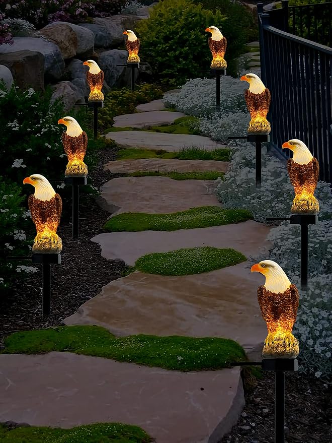 Eagle Figurine Garden Solar Stake Light Eagle Solar Lights Outdoor Decorative - Image 7