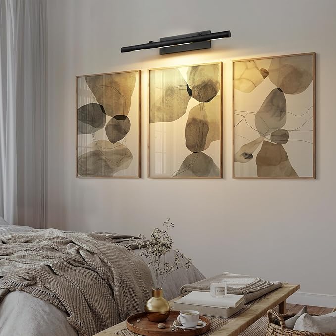 Art Picture Frame Wall Light: 30" Black Retro Swing Arm Artwork Spotlights - Image 9