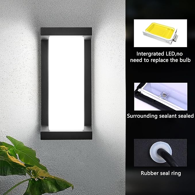 Outdoor Light Fixtures Wall Mount 2 Pack, 3 Colors & Dimmable Exterior Wall - Image 6