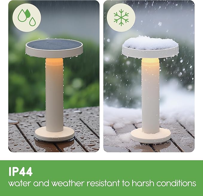 Round Solar Table Lamp – Portable LED Light - Image 6