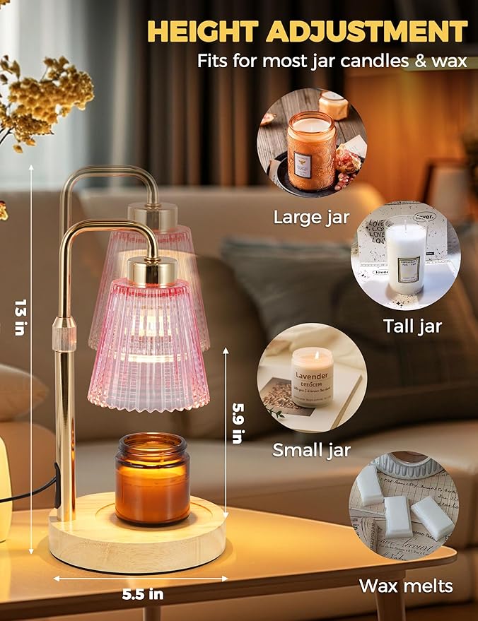 Candle Warmer Lamp with Timer Dimmable, Birthday Gifts - Image 4