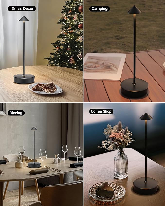 Cordless Led Table Desk Lamp 2 Pack, 7000mAh Battery Outdoor Table Light - Image 2