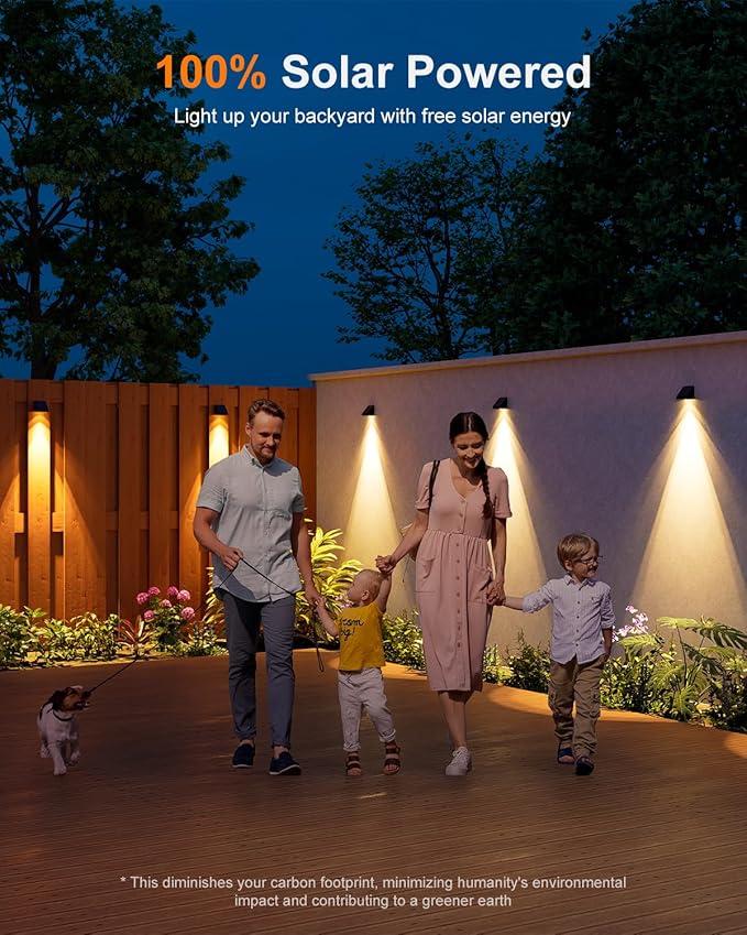 12 Pack Decorative Solar Powered Fence Lights Outdoor Waterproof - Image 6