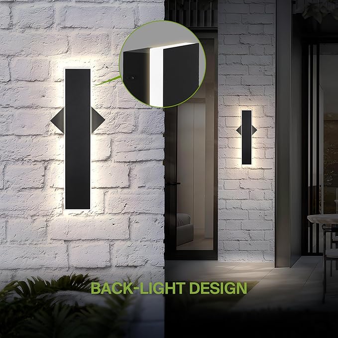 ASD LED 18" Long Wall Mount Light Fixture, Outdoor & Indoor Linear Sconce | 3CCT - Image 7