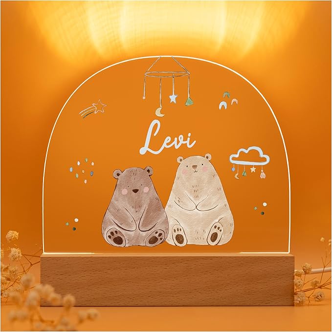 Baby Bear Night Light/Personalized Toddler Gifts/Custom Baby Stuff/NewbornGifts by Unknown